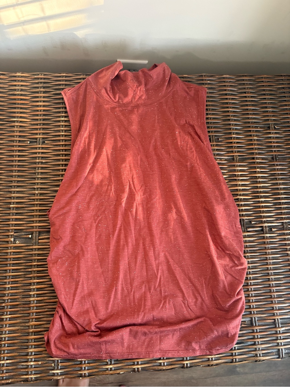 lululemon athletica Sleeveless Mock Neck Tank in Rust Speckle